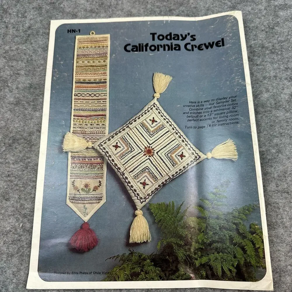 Today's California Crewel Hazel Pearson 1977 Vintage Embroidery Patterns Book